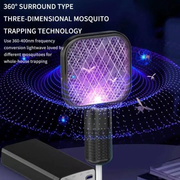 Mini USB Rechargeable Mosquito Racket with UV Light β Portable Bug Zapper