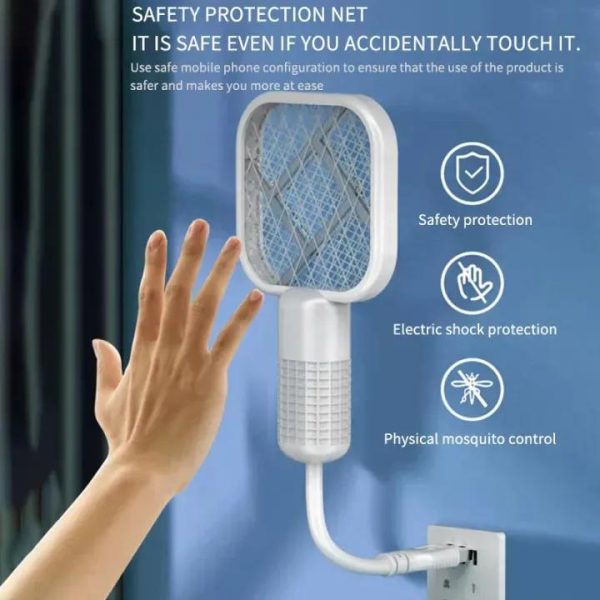 Mini USB Rechargeable Mosquito Racket with UV Light β Portable Bug Zapper